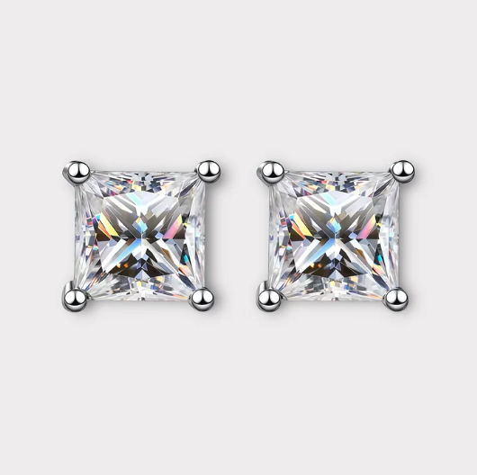 Princess Cut Earings